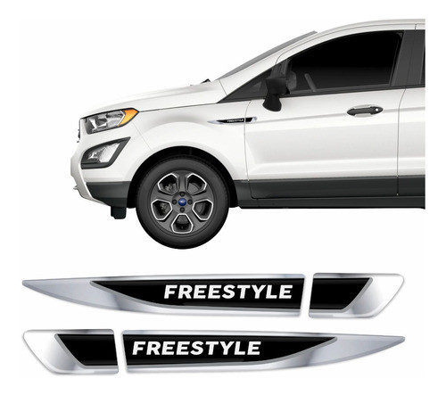 Adesivo Aplique Lateral Ecosport Freestyle Cromado Res20 Fgc 0