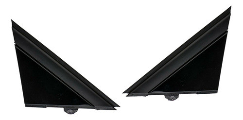 2 X Capas De Bandeira De Espelho De Porta De Preto Brilhante 0