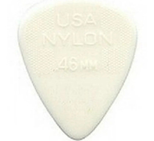 Kit 10 Palheta Dunlop Nylon 0,46mm Branca Violão Guitarra 1