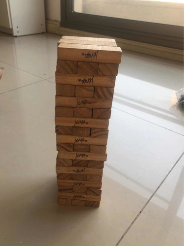 Mesa De Juego Madera Bloque Ladri Llo Vacaciones (f2) Jen Ga 0