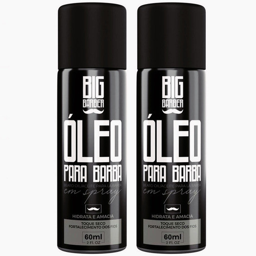 Óleo Para Barba Spray Big Barber 60ml Beard Oil Caixa 2 Unid 0