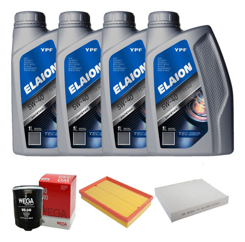 Kit Revisão Troca De Óleo Polo 1.6 8v Até 2007 Elaion 5w40 0