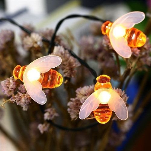 Decoração De Festa Bee String Lights Solar Outdoor Led Honey 1