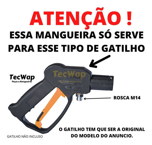 Mangueira Trama De Aço 03mts Lavajato Wap Atacama Smart 2200 1