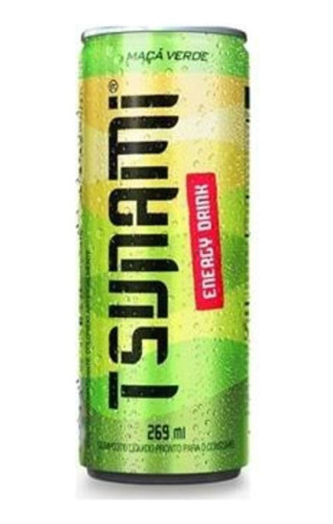 Energético Tsunami Maça Verde 269ml - Kit Com 3 0