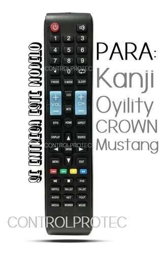 Control Remoto Para Smart Tv Kanji Kj-50st005 Crown Mustang 1