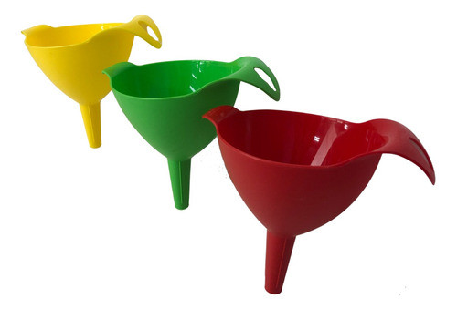 Embudo Plastico Carol 11 Cm Diametro De Colores 0