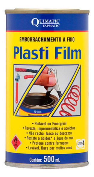 Plasti Film Preto Para Emborrachamento A Frio 500ml Tapmatic 0
