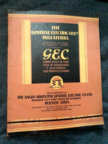 Catálogo General Electric Exposición Británica En Argentina 0
