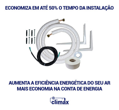 Kit Instalação Ar Condicionado LG Dual Inverter 9 A 12 4,5mt 1