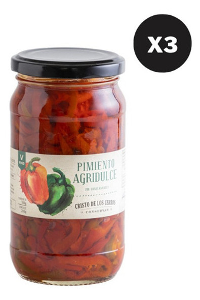 Pack X3 Pimiento Agridulce Cristo De Los Cerros 310g 1