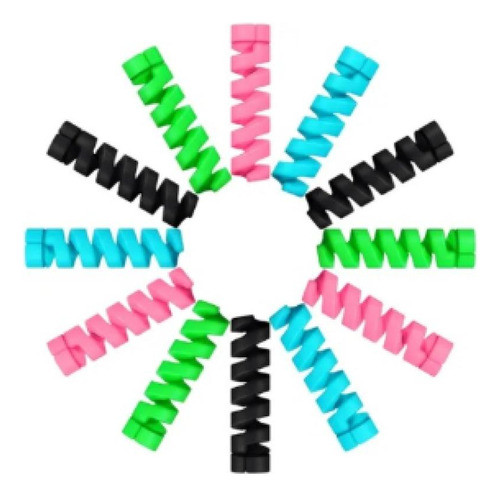 Kit 4 Unidade Protetor Espiral De Cabo 1