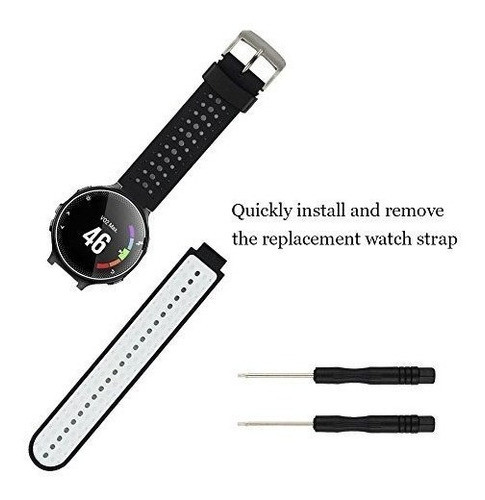 3 Mallas Para Garmin Approach S20 S5 S6 - Negro Gris Blanco 1