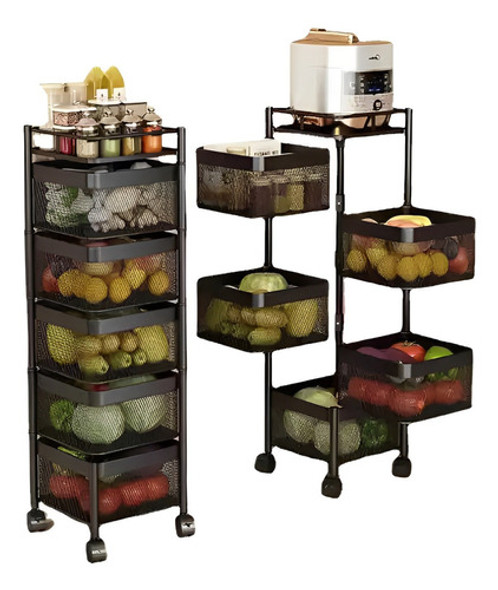 Rack Organizador Para Almacenamiento De Cocina 5 Estantes 1 Rack Organizador Para Almacenamiento De Cocina 5 Estantes 1