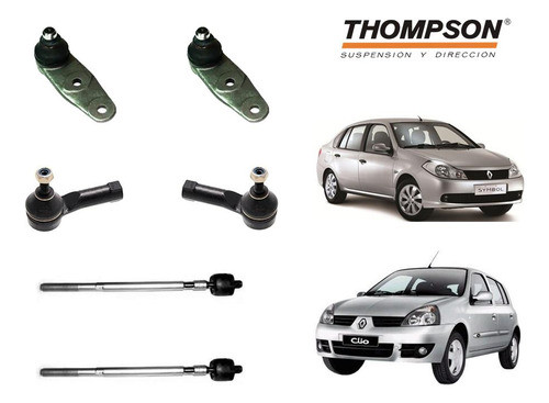 Kit X2 Rotulas+2 Precaps+2 Extremos Clio 2 Symbol Thompson 1