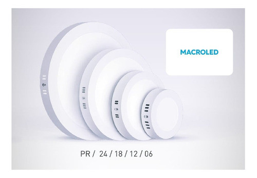 Plafon Redondo Blanco 24w Macroled - Pr24nw 4500k 2160lm 1