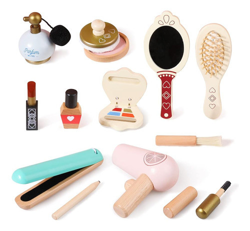 Kit De Maquillaje Para Niños, Kit De Maquillaje De Madera Pa 0