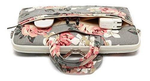 Canvaslife Gris Rosas Patron Funda Impermeable De 15 Pulgad 1