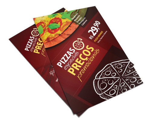 2500 Panfletos Flyer Folheto 120g Frente Verso 10x14cm 0