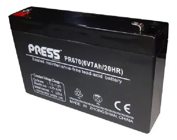 Bateria Gel 6v 7ah Juguetes Autitos Jeep Rs Mejia Multimetro 0