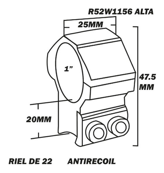 Anillas Utg Montaje 1  Pulgada Alta Saque Rápido Rg2w1206 1