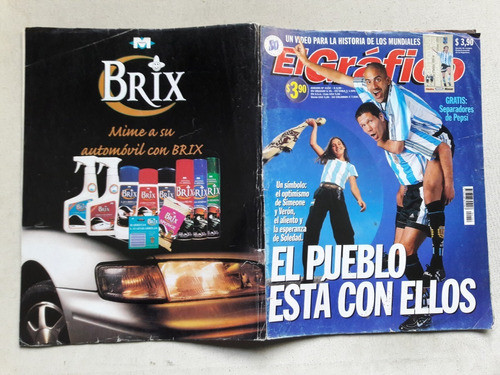 Revista El Gráfico Nº 4102 Mayo 1998 Veron Simeone Argentina 0
