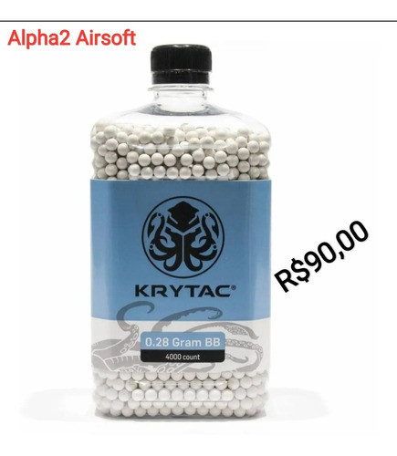 Krytac Bbs 0,28 Gr Airsoft Original 4000 Un 0