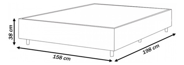 Base De Cama Box Queen Zeus Linho Gelo 26773 - Vian 1