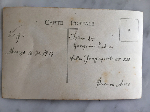 -postal Vivero Familia -vigo España 1917 1