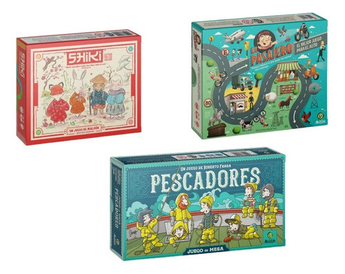 Combo Juegos De Mesa Shiki + Pescadores + Pasajero - Maldon 0