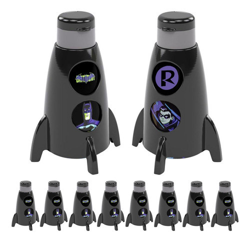 20 Garrafas Foguete 320ml Batman Aniversário Decoração Festa 0