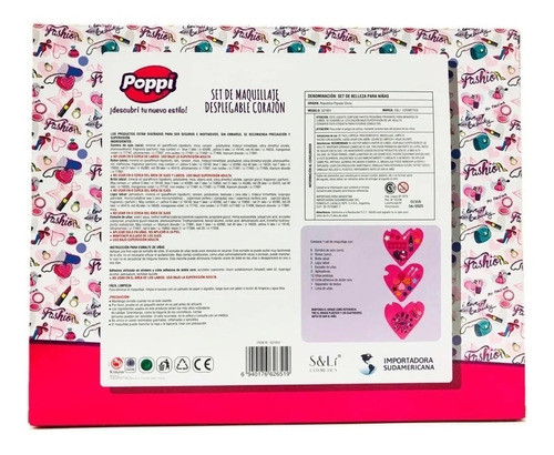 Poppi Set Corazon Maquillaje De Belleza Mt3 S21651 Ttm 1