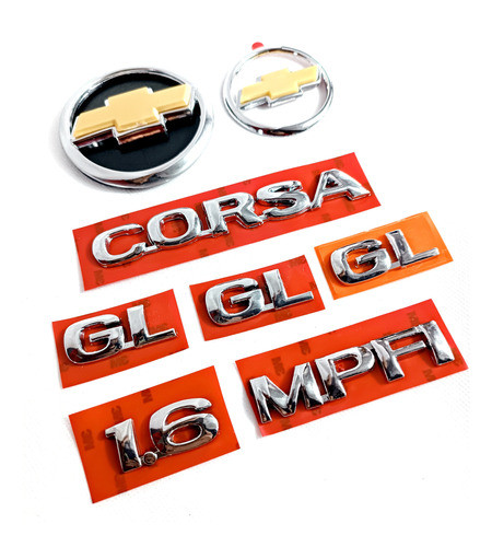 Kit Completo Emblemas Chevrolet Corsa Gl 1.6 Mpfi 1996 0