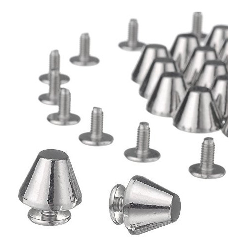Remaches Para Cuero Cono Trunco 20u 8 X11mm Plateado 1