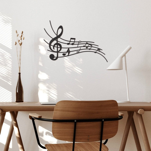 Decoracion De Pared Letrero De Notas Musicales De Metal 1