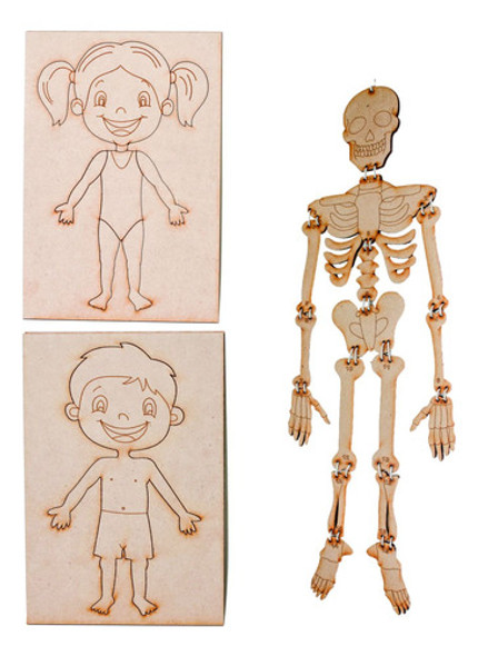Kit Didáctico Esqueleto + Cuerpo Humano - Imaginarte Láser 0