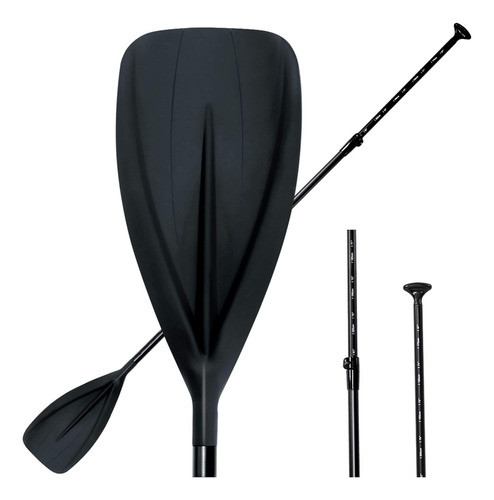 Pala De Sup Ajustable Con Mango De Aleación De Aluminio Negr 0