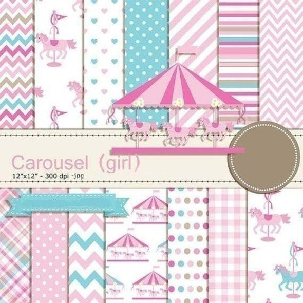 Kit Imprimible Carrusel Nena 14 Fondos 8 Imagenes 0