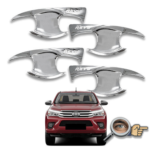Hilux 2016 2022 4 Uñeros Cromados Inalterables Tuningchrome 0
