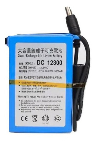 Bateria  Recargable Lipo Polimero De Litio 12v 3000 Mah 0