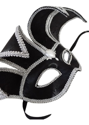 Arlequín Antifaz Veneciano Negro 0