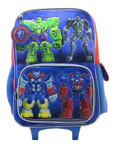 Mochila Con Carro Vengadores Avengers  18 Pulgadas 0