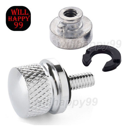 Cromo Aluminio Asiento Perno Tuerca Kit Para La Harley David 1