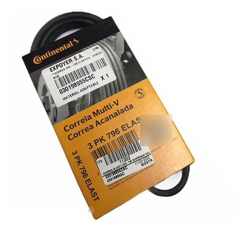 Correa Poli V Elastica Vw Fox Suran Trend Voyage 3pk796 0