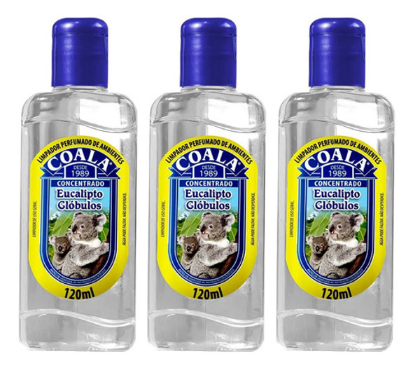 Kit 3 Coala Limpador Concentrado Eucalipto Glóbulos 120ml 0