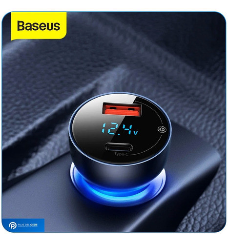 Cargador De Auto Baseus 65w Pantalla Digital Carga Rapida 1