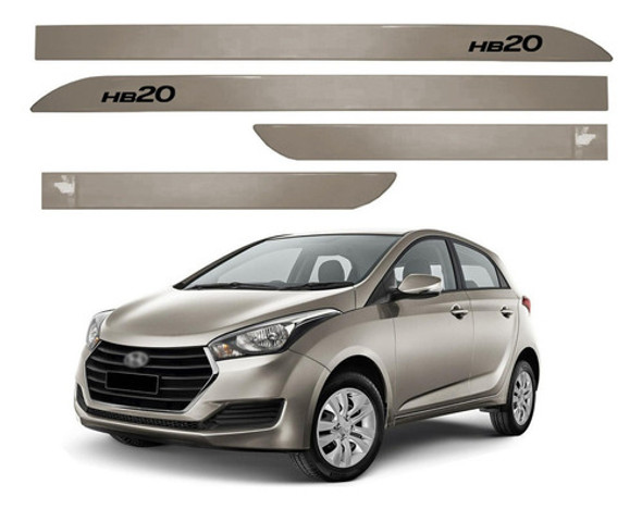 Jogo Friso Lateral Hb20 Hatch Prata Sand 0