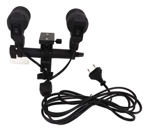 Suporte De Lâmpada De Estúdio Duplo Head Photography E27 Soc 1