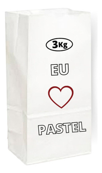 Saco Pastel Kraft Branco Pastelaria 3kg 1 Pct C/500 Un 0