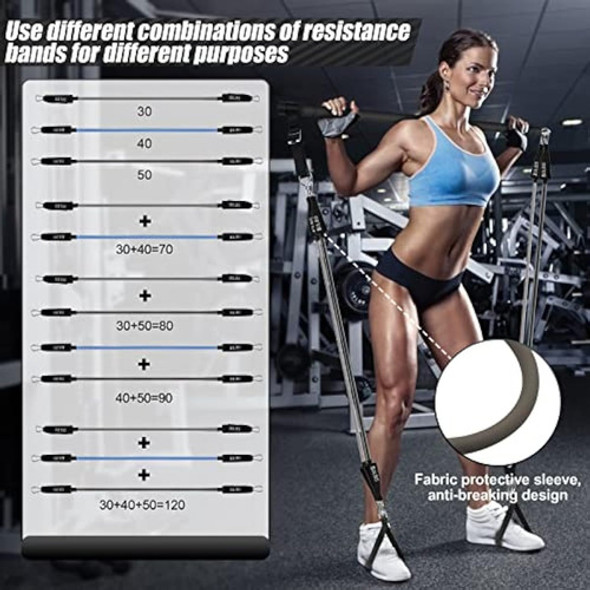 Weluvfit - Kit De Barra De Pilates Con Bandas De 1 Weluvfit - Kit De Barra De Pilates Con Bandas De 1